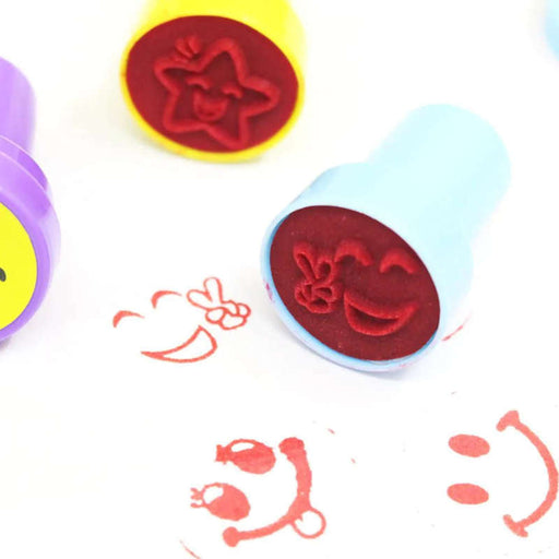 Emojis Stamp for Kids Educational Children's Emoji Stamp Learning & Play Art &Craft School Stamping Set for Girls & Boys (1 Pack of 10 Pieces) - eLocalshop