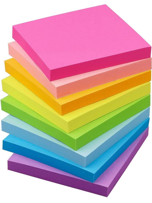 Sticky Notes Pad | Assorted colours | Pack of 3 (100 Sheets each - eLocalshop