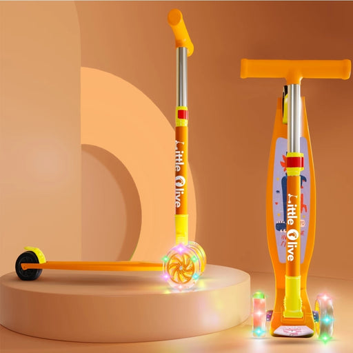 Little Olive Tikes 4 Level Height Adjustable Scooter for Kids with LED Lights  (Orange) - Refurbished - eLocalshop