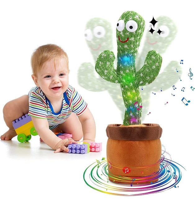 Metro Toys & Gift Dancing Cactus, Talking Cactus Toy Repeats What You Say, Wriggle Dancing and Singing Cactus, Soft Plush Electric Speaking Cactus Baby Toys Funny Creative Kids Toy