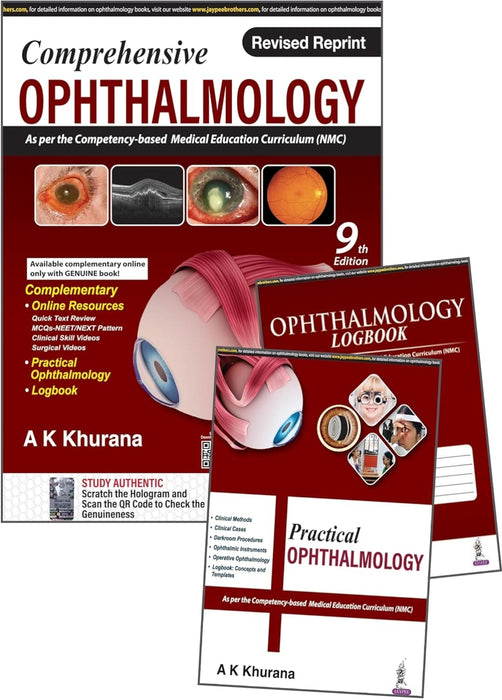 Comprehensive Ophthalmology With Ophthalmology Logbook Plus Practical Ophthalmology by AK Khurana