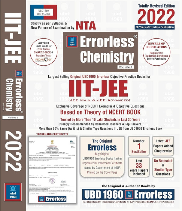 UBD1960 Errorless Chemistry for IIT-JEE MAIN