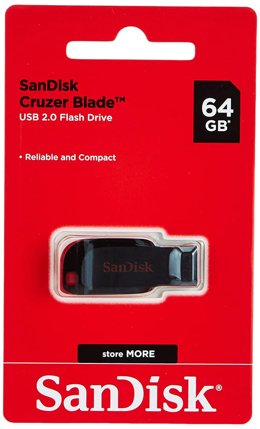 SanDisk Cruzer Blade 64GB USB 2.0 Flash Drive - eLocalshop